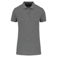 KARIBAN Női organikus piké pamut póló KA2026, Grey Heather-XL