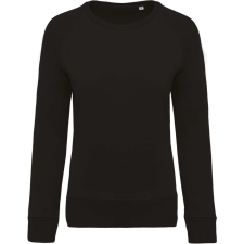 KARIBAN Női raglános organikus környakas pulóver, Kariban KA481, Black-2XL női pulóver, kardigán