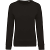 KARIBAN Női raglános organikus környakas pulóver, Kariban KA481, Black-XL