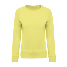 KARIBAN Női raglános organikus környakas pulóver, Kariban KA481, Lemon Yellow-2XL