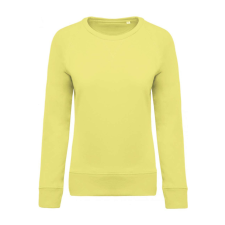 KARIBAN Női raglános organikus környakas pulóver, Kariban KA481, Lemon Yellow-XL női pulóver, kardigán