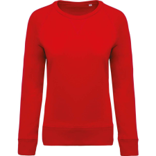 KARIBAN Női raglános organikus környakas pulóver, Kariban KA481, Red-XS női pulóver, kardigán