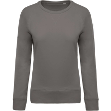 KARIBAN Női raglános organikus környakas pulóver, Kariban KA481, Storm Grey-XS
