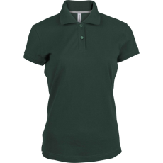 KARIBAN Női rövid ujjú galléros piké póló, Kariban KA242, Forest Green-3XL