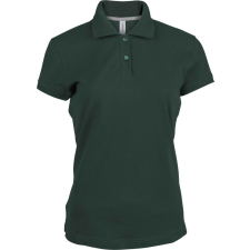 KARIBAN Női rövid ujjú galléros piké póló, Kariban KA242, Forest Green-M női póló