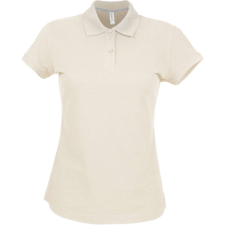 KARIBAN Női rövid ujjú galléros piké póló, Kariban KA242, Light Sand-2XL női póló