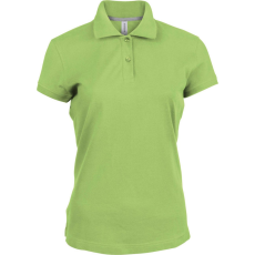 KARIBAN Női rövid ujjú galléros piké póló, Kariban KA242, Lime-XL