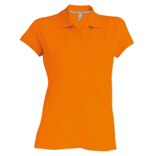 KARIBAN Női rövid ujjú galléros piké póló, Kariban KA242, Orange-M női póló