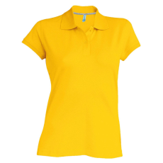KARIBAN Női rövid ujjú galléros piké póló, Kariban KA242, Yellow-3XL