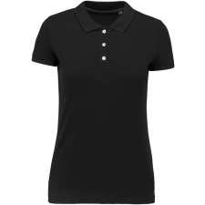 KARIBAN Női rövid ujjú galléros piké póló, SUPIMA pamutból, Kariban KA2001, Black-XL női póló