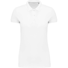 KARIBAN Női rövid ujjú galléros piké póló, SUPIMA pamutból, Kariban KA2001, White-2XL női póló