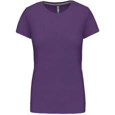 KARIBAN Női rövid ujjú környakas pamut póló, Kariban KA380, Purple-2XL