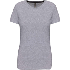 KARIBAN Női rövid ujjú környakas póló, Kariban KA380, Oxford Grey-L női póló