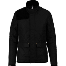 KARIBAN Női steppelt kabát KA6127, Black/Black-L női dzseki, kabát