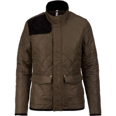KARIBAN Női steppelt kabát KA6127, Mossy Green/Black-2XL