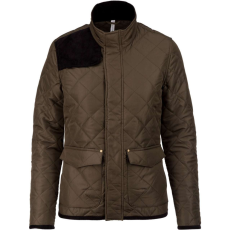 KARIBAN Női steppelt kabát, Kariban KA6127, Mossy Green/Black-XS