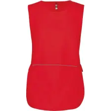 KARIBAN Női tunika nagy zsebbel KA822, Red-2XL/3XL munkaruha