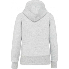 KARIBAN Női vastag cipzáras kapucnis pulóver, Kariban KV2307, Ash Heather-XL