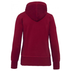 KARIBAN Női vastag cipzáras kapucnis pulóver, Kariban KV2307, Vintage Dark Red-XS