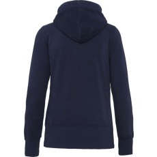 KARIBAN Női vastag cipzáras kapucnis pulóver, Kariban KV2307, Vintage Navy-L