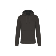 KARIBAN organikus féfi kapucnis pulóver KA4027, Dark Grey-M férfi pulóver, kardigán