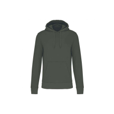 KARIBAN organikus féfi kapucnis pulóver KA4027, Dark Khaki-XL