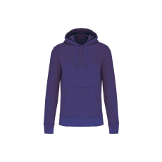 KARIBAN organikus féfi kapucnis pulóver KA4027, Deep Purple-3XL