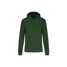 KARIBAN organikus féfi kapucnis pulóver KA4027, Forest Green-2XL