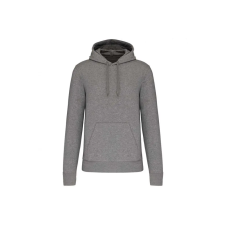 KARIBAN organikus féfi kapucnis pulóver KA4027, Grey Heather-S férfi pulóver, kardigán