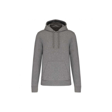 KARIBAN organikus féfi kapucnis pulóver KA4027, Grey Heather-XL