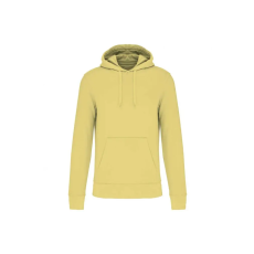 KARIBAN organikus féfi kapucnis pulóver KA4027, Lemon Yellow-4XL