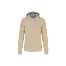 KARIBAN organikus féfi kapucnis pulóver KA4027, Light Sand-2XL férfi pulóver, kardigán