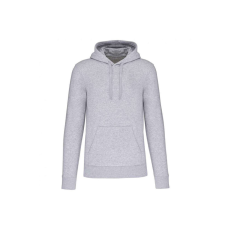 KARIBAN organikus féfi kapucnis pulóver KA4027, Oxford Grey-S