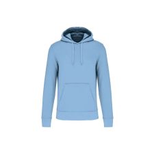 KARIBAN organikus féfi kapucnis pulóver KA4027, Sky Blue-3XL férfi pulóver, kardigán