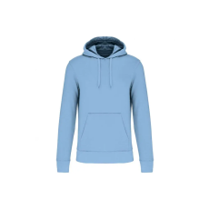 KARIBAN organikus féfi kapucnis pulóver KA4027, Sky Blue-L