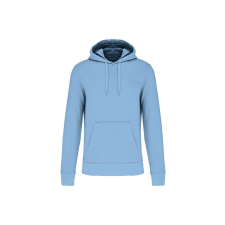 KARIBAN organikus féfi kapucnis pulóver KA4027, Sky Blue-XL férfi pulóver, kardigán