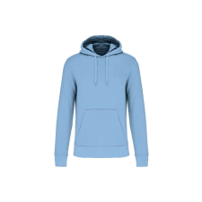 KARIBAN organikus féfi kapucnis pulóver KA4027, Sky Blue-XL férfi pulóver, kardigán
