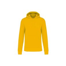 KARIBAN organikus féfi kapucnis pulóver KA4027, Yellow-M