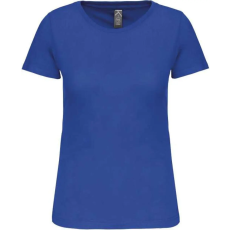 KARIBAN organikus kereknyakú rövid ujjú Női póló KA3026IC, Light Royal Blue-M