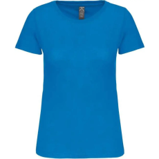 KARIBAN organikus kereknyakú rövid ujjú Női póló KA3026IC, Tropical Blue-2XL