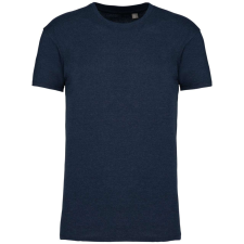 KARIBAN organikus rövid ujjú férfi póló KA3025IC, French Navy Heather-L férfi póló