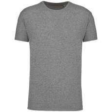 KARIBAN organikus rövid ujjú férfi póló KA3025IC, Grey Heather-XL