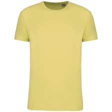 KARIBAN organikus rövid ujjú férfi póló KA3025IC, Lemon Yellow-M férfi póló