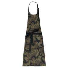 KARIBAN pamut hosszú kötény fém csúszócsattal KA885, Olive Camouflage-U munkaruha