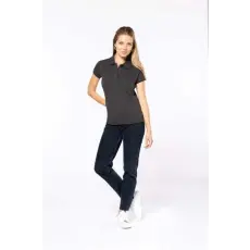 KARIBAN Póló Kariban Brooke galléros női női (95%pamut 5%elasztán 220g/m2) black, M