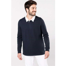 KARIBAN Póló Kariban férfi, navy/white, M munkaruha