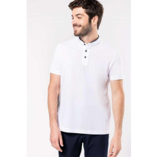 KARIBAN Póló Kariban férfi, navy/white, S