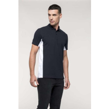 KARIBAN Póló Kariban galléros férfi férfi (65%poliészter 35%pamut) red/black, 3XL munkaruha