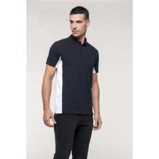 KARIBAN Póló Kariban galléros férfi férfi (65%poliészter 35%pamut) red/black, XL