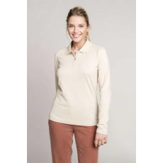 KARIBAN Póló Kariban galléros női hosszú ujjú női (100%pamut) yellow, 2XL